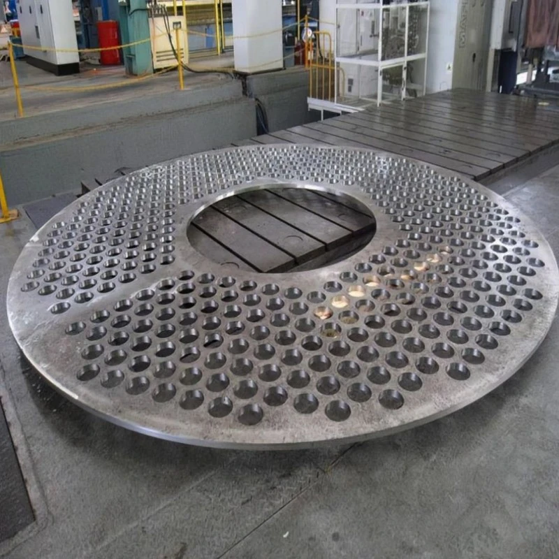 Horizontal tube plate